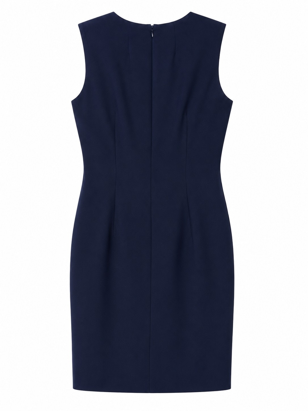 Tahari Navy Sleeveless Sheath Dress Career Capsule Academia - Picture 3 of 5
